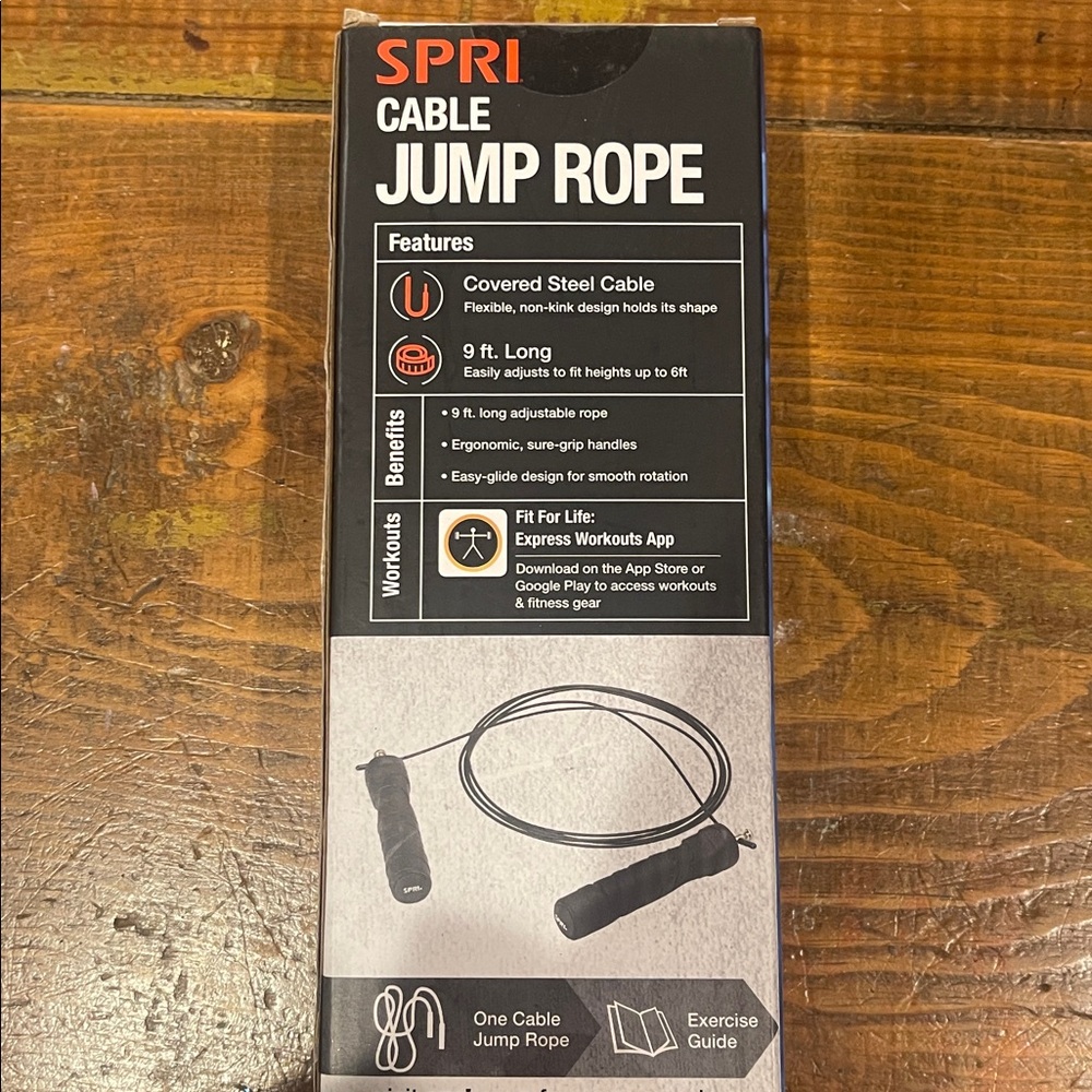 SPRI Black Cable Jump Rope - Picture 2 of 2